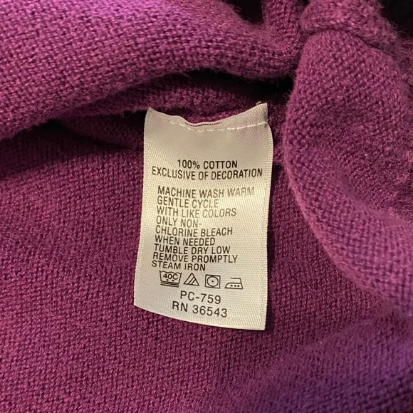 Izod V-Neck Argyle Sweater - Purple and Brown - Picture 9 of 9